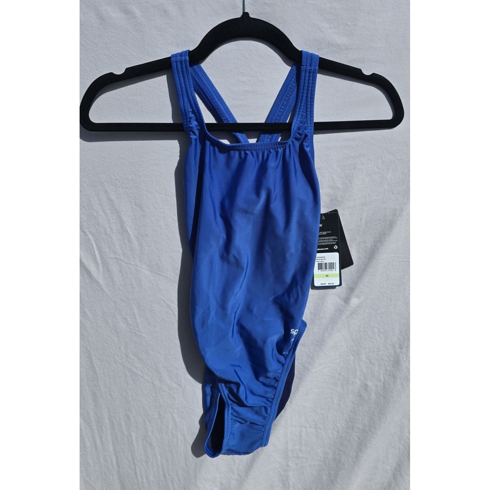 Speedo Women's Swimsuit One Piece Pro LT Super Pro Solid Royal Blue 30 NWT